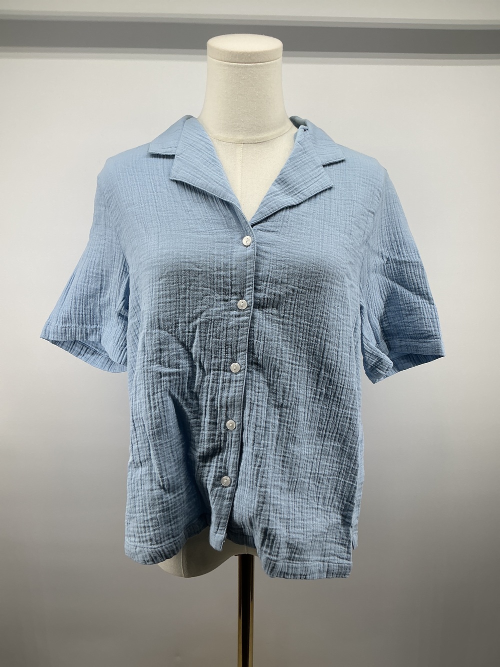 100% Organic Cotton Gauze Short Sleeve Shirt